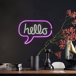 [HH00005175] Joyful Hello Neon Led Light Sign Art Decor 35*40 Cm