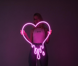 [HH00005760] Heart Neon Led Light Sign Art Decor 50*60‎