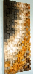 [HH00005831] Fading Gold Mosaic 3D Wood Wall Art