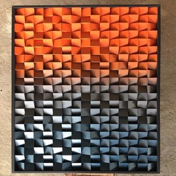 [HH00005836] Rich Glamor Mosaic 3D Wood Wall Art