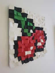 [HH00005839] Cherry On Top Mosaic 3D Wood Wall Art