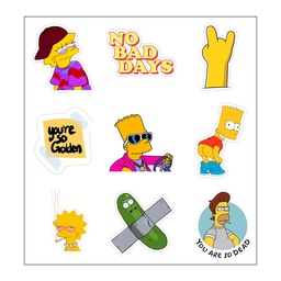 The Simpsons Vinyl Sticker Pack Reusable &amp; Waterproof