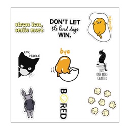 Ew People Vinyl Sticker Pack Reusable &amp; Waterproof