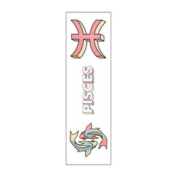 [HH00006718] Pisces Zodiac Vinyl Sticker Pack Reusable &amp; Waterproof