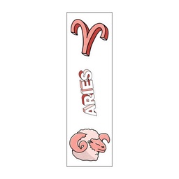 [HH00006739] Aries Zodiac Vinyl Sticker Pack Reusable &amp; Waterproof