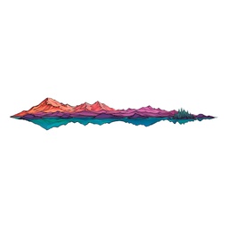 [HH00006811] Mulanje Massif Mountain Vinyl Sticker Reusable &amp; Waterproof For Water Bottles