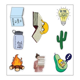 Reading Lovers Vinyl Sticker Pack Reusable &amp; Waterproof