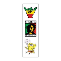 [HH00007067] Bob Marley Vinyl Sticker Pack Reusable &amp; Waterproof