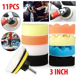 [HH00007399] مجموعة تلميع وتنظيف السيارات 11 قطعة تتصل بالشانيور لإزالة الشحوم والأتربة قابلة للغسيل لإعادة الأستخدام