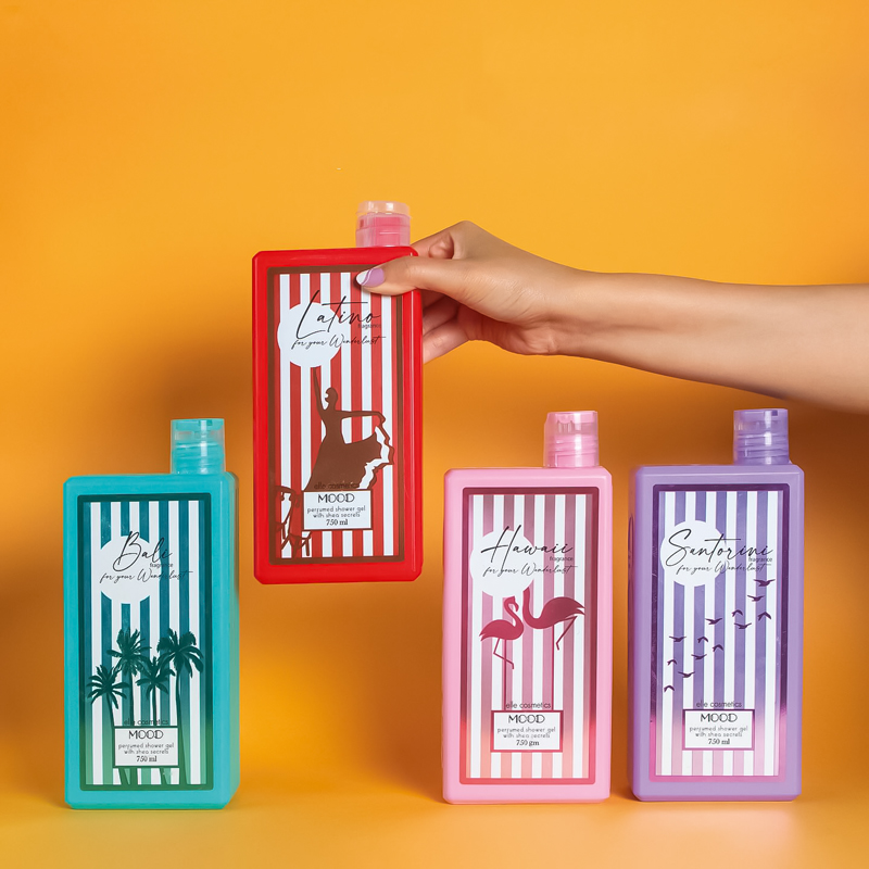 ٧٥٠ جرام بروائح مختلفة مميزة تدوم وقت طويل Mood شاور جل