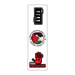 [HH00007603] Gaza Vinyl Sticker Pack Reusable &amp; Waterproof