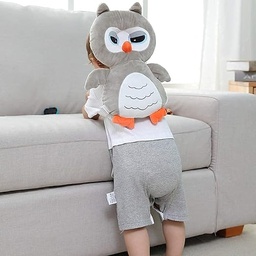 [HH00008763] مخدة دبدوب خلفية لحماية رأس وظهر الأطفال من الصدمات والسقوط المفاجئ بحزام قابل للتعديل