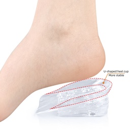 [HH00010414] طقم كعب سيليكون 6 قطع لراحة القدم وزيادة الطول 5 سم بديل للكعب