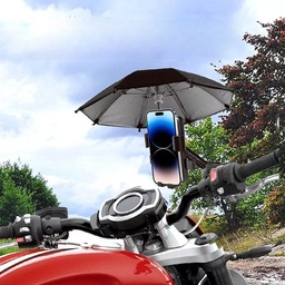 [HH00016091] حامل موبايل للدراجات النارية مزود بشمسية ميني للحماية من الشمس والمطر